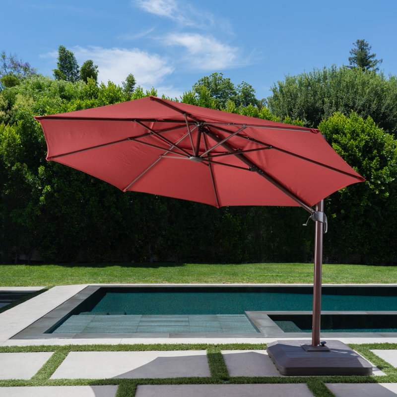 Parasol en porte-à-faux 11 pi Hammd, Rouge