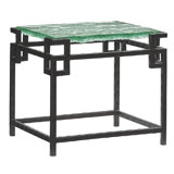 Island Fusion Hermes Reef Glass Top End Table
