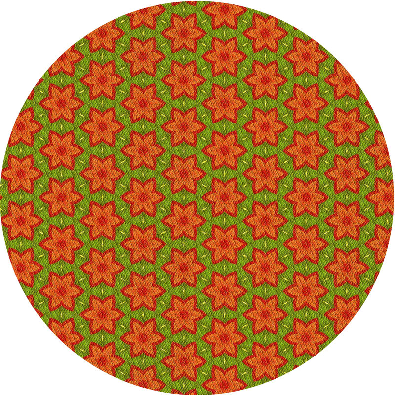 Chenille Geometric Indoor Rug, Round 8'