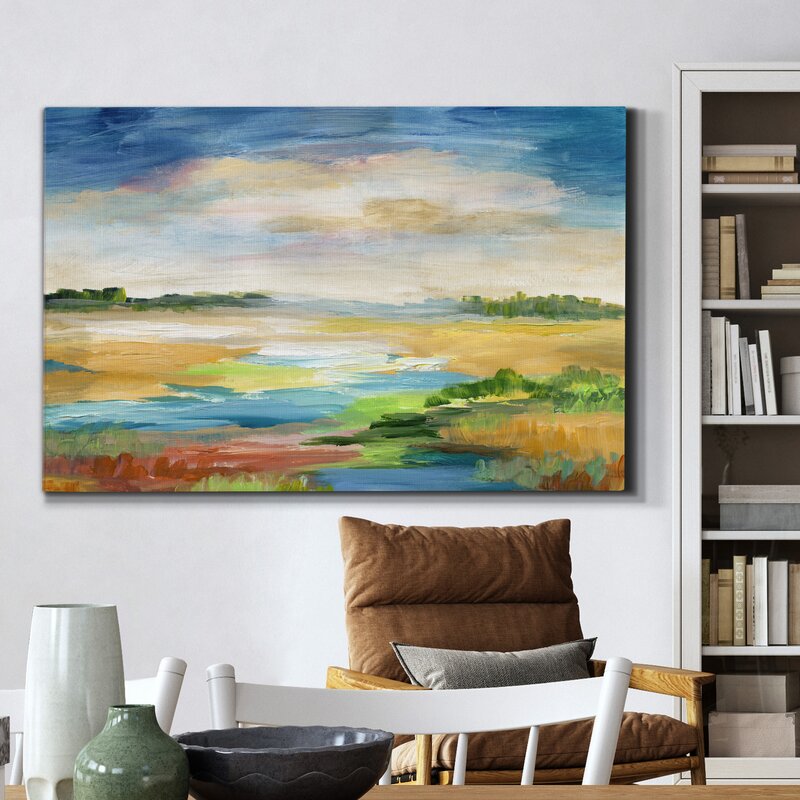 Rosalind Wheeler Distant Inlet On Canvas Painting | Wayfair