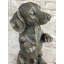 Chiot en fonte chaude bronze mendiant, sculpture originale signée