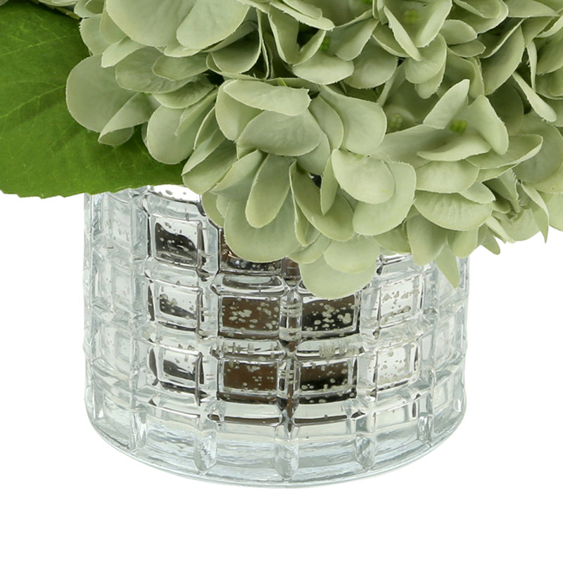 Arrangement floral d'hortensia Carruth dans un vase, Vert écume de mer