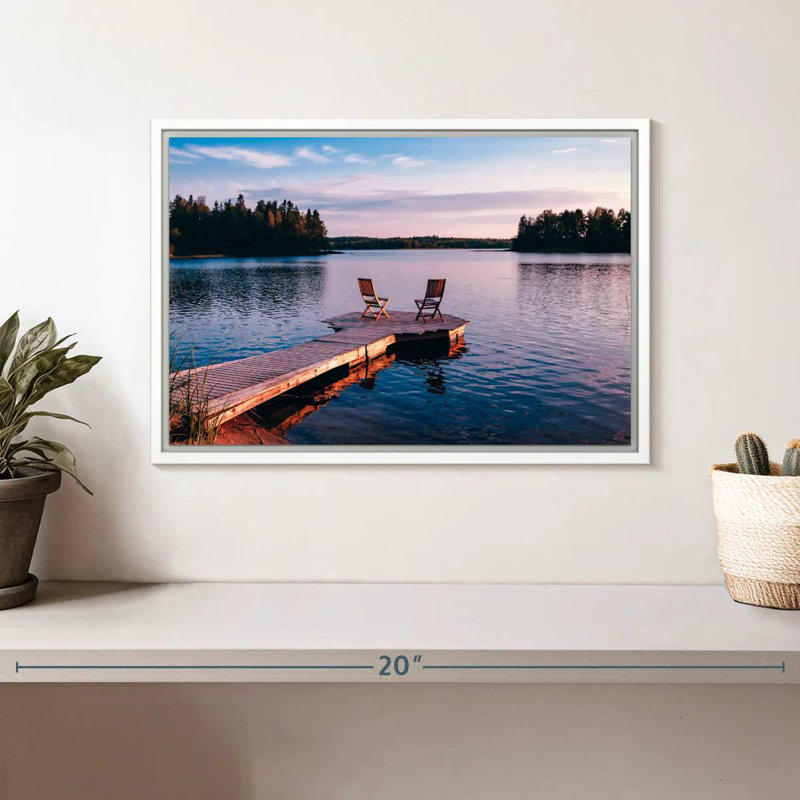 Chaises de ponton Lake, Cadre flottant blanc, 13 po x 9 po