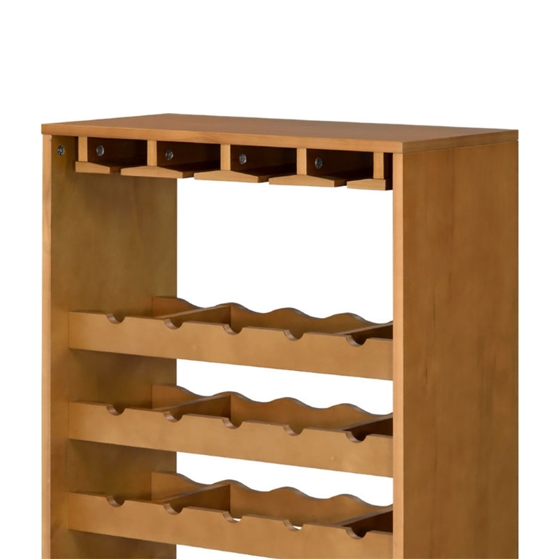 Wooden Wine Rack with 7 Tier Shelf