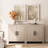 Farmhouse TV Stand For Tvs Up To 65 Inch, Rustic Wood Entertainment Center & Media Console With 4 Storage Doors, Accent Cabinet For Living Room, Hallway, Rustic Beige-55166354