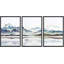 Abstrait paysage, bateau, lac, montagne, paysage moderne, images modernes, reproduction d'art sur toile, 3 pièces-56430705-56430706