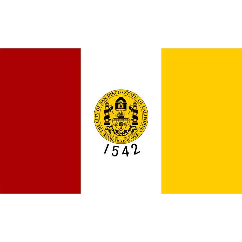 San Diego, Californie, H 11 po x l 18 po