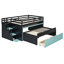 Lit mezzanine multifonctionnel avec bureau coulissant et lit gigogne-1177670032-1177670033