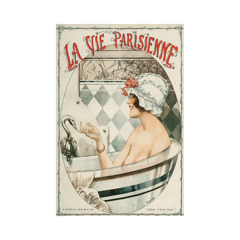 1919 La Vie Parisienne Magazine Cover by Cheri Herouard - Wrapped Canvas Gallery-Wrapped Canvas Giclée