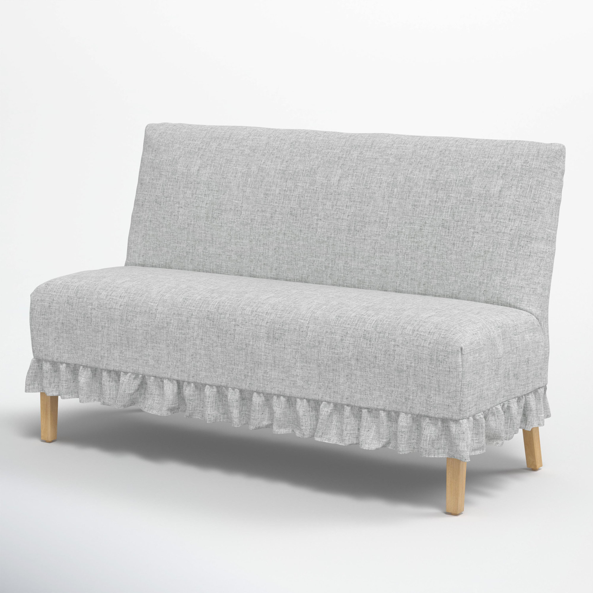Maggie Slipcover Dining Banquette, Zuma Pumice Textured Linen