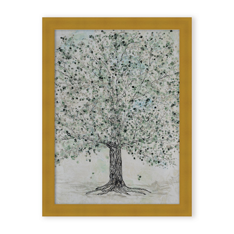 Nature Inspired "Lush Renewal" Canvas Wall Art By , 40" H x 30" W, Beige, Framed Print