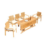 Outdoor 7 - Piece Teak Dining Set