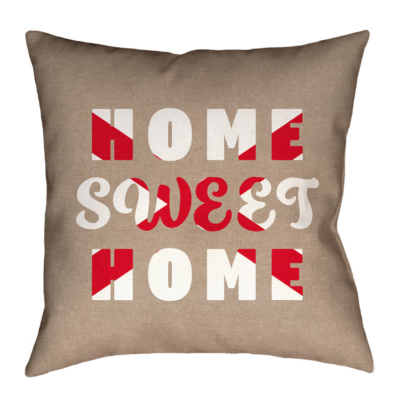 Coussin Katelyn Smith Home Sweet Alabama, 20 po x 20 po, Croisé en coton - utilisation intérieure seuleme, Housse de coussin