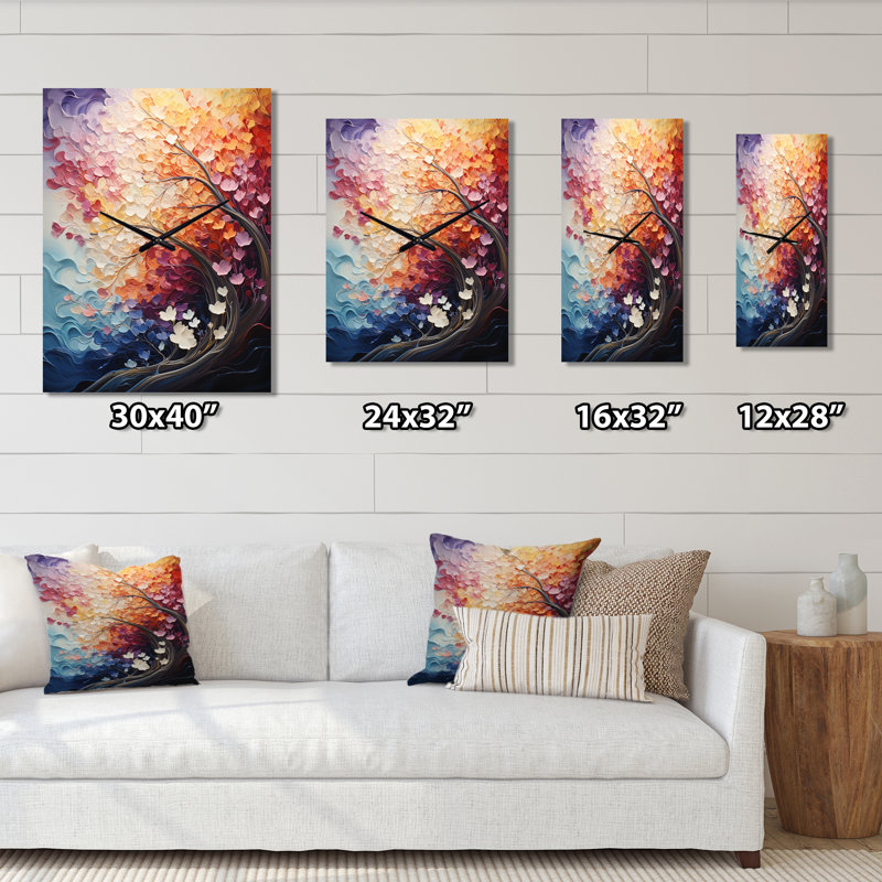 Beedon - Horloge murale arc-en-ciel moderne, Petit