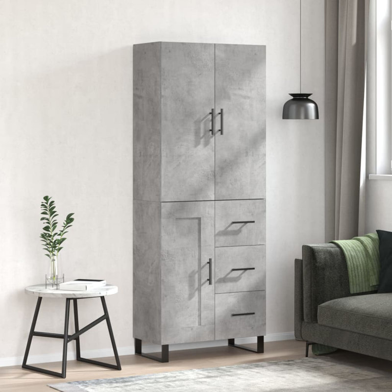 Bhawani 69.5cm Sideboard, Concrete Grey