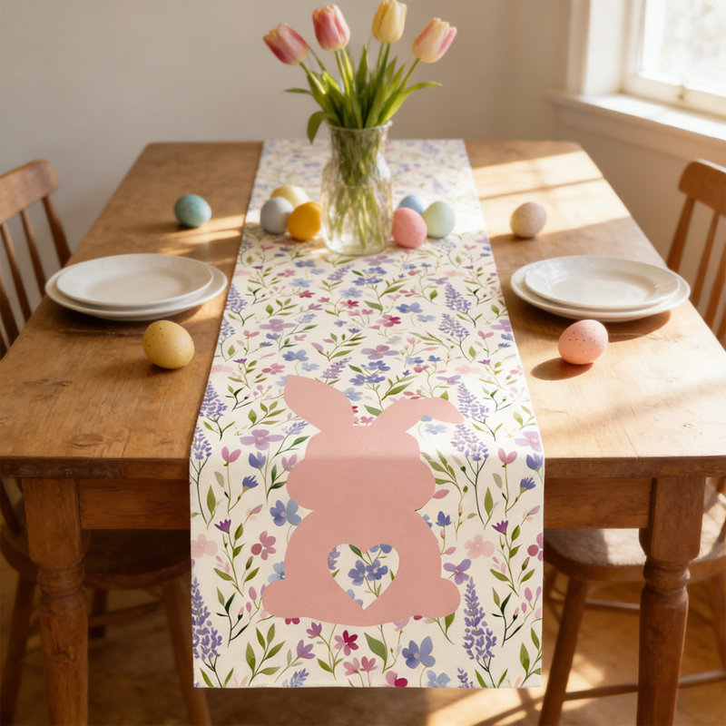 Napperons de table de Pâques avec des œufs et des motifs floraux parfaits pour les décorations de fêtes, B