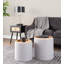 Repose-pieds rond avec rangement 15,5 po Alvena-704983552