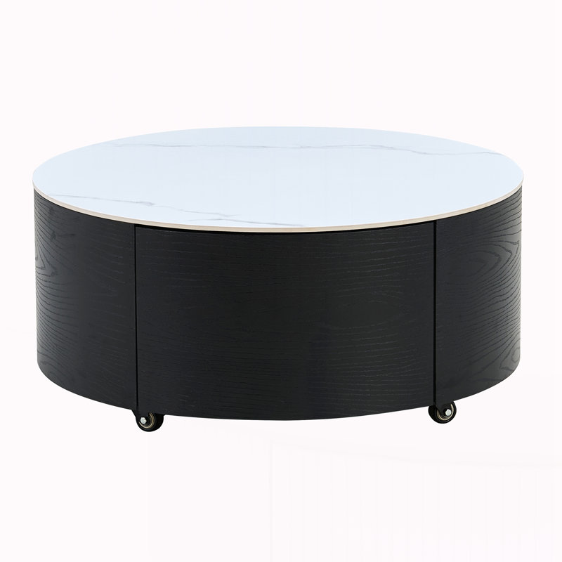 Table basse ronde Modern, Noir