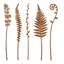 Decorative Metal Flower Garden Stakes - Set of 5 Outdoor Yard & Plant Art