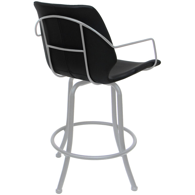 Tabouret de bar pivotant en métal 26 po 30 po ou 34 po Asheville, Noir, Tabouret de comptoir (siège d'une hauteur de 26 p