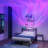 Metal Bed Frame 14 Inch With Headboard & Charging Station Galaxy Aurora Projector-1115613045
