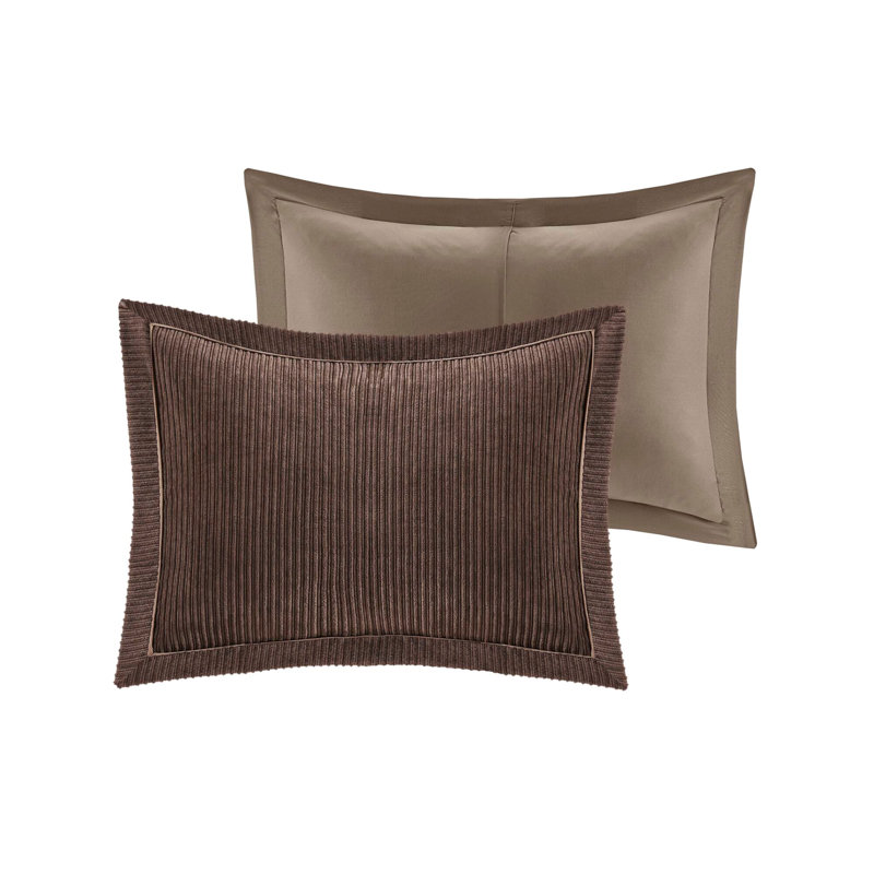 7 Piece Micro Corduroy Comforter Set