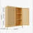 42 Inch Multi-Scene Use Large Capacity Storage Cabinet with Durable Bamboo Construction and Versatile Shelves for Home Organization