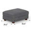 Repose-pieds rectangulaire modulaire en velours côtelé 36,6 po, partie modulaire pour canapé modulaire-1543071951
