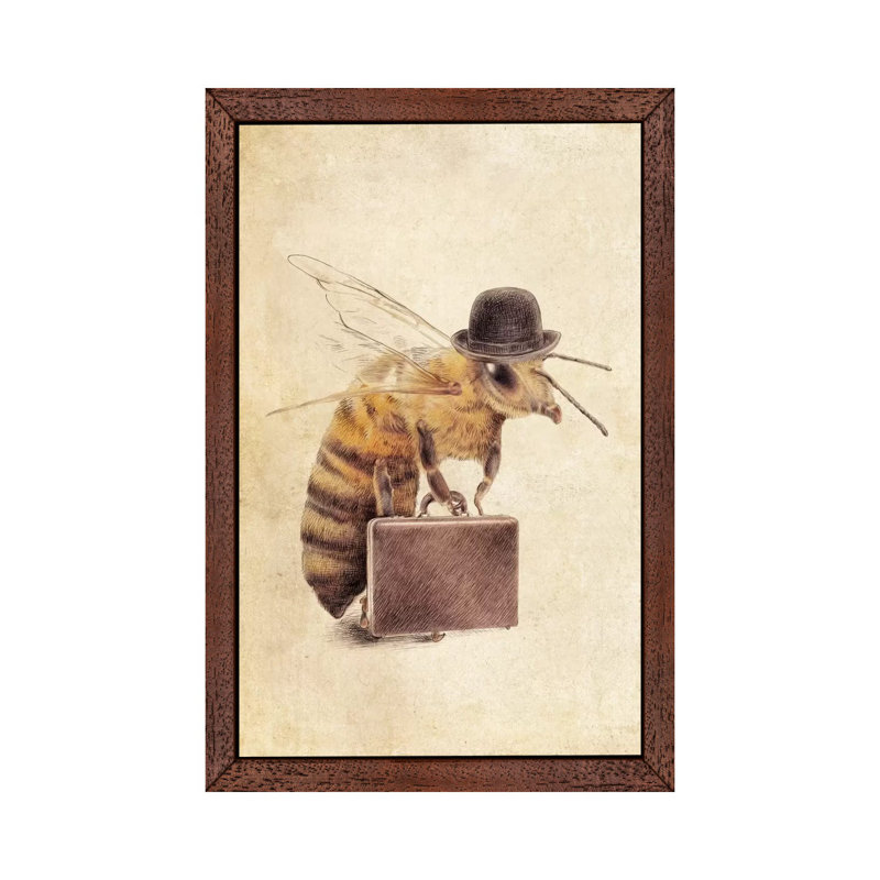 Worker Bee by Eric Fan - Print on Canvas, 152.5 cm H x 101.5 cm W, Brown Framed