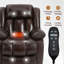 Fauteuil inclinable à deux moteurs en cuir véritable à position infinie-1465292767