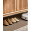 Armoire à chaussures 43,31 po en bois massif avec portes à lattes ventilées-732886273