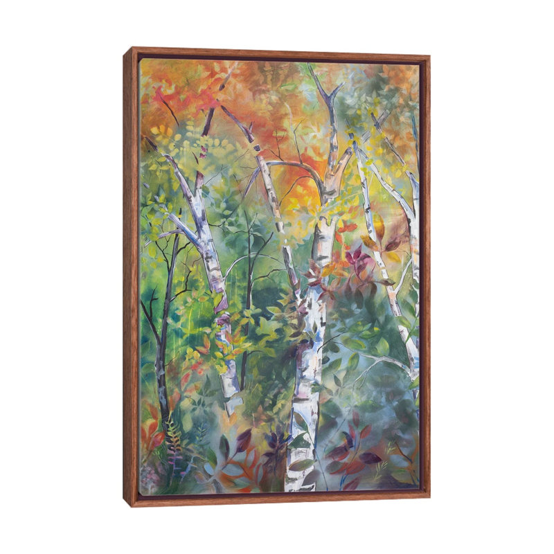 Lever de soleil dans les bois, Cadre flottant classique en bois, H 40 po x l 26 po