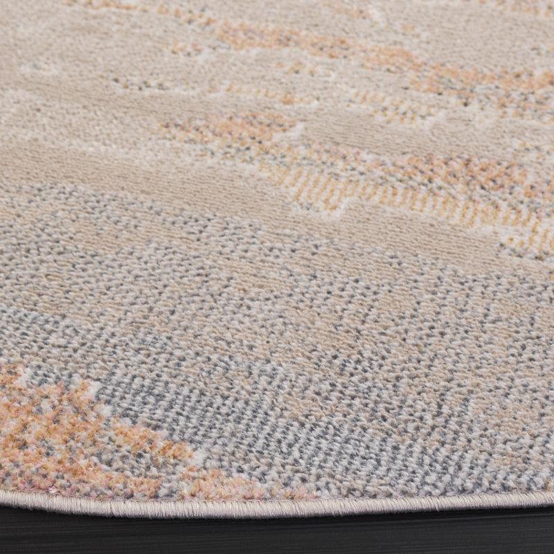 Kionni Performance Performance Abstract Rug, Round 6'7"