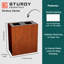 Poubelle de recyclage et de poubelle de style moderne avec finition en bois Sturdy Essentials Stratus Series-123064158