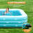 125" x 68" x 22" Full-Sized Inflatable Swimming Pool with Seats