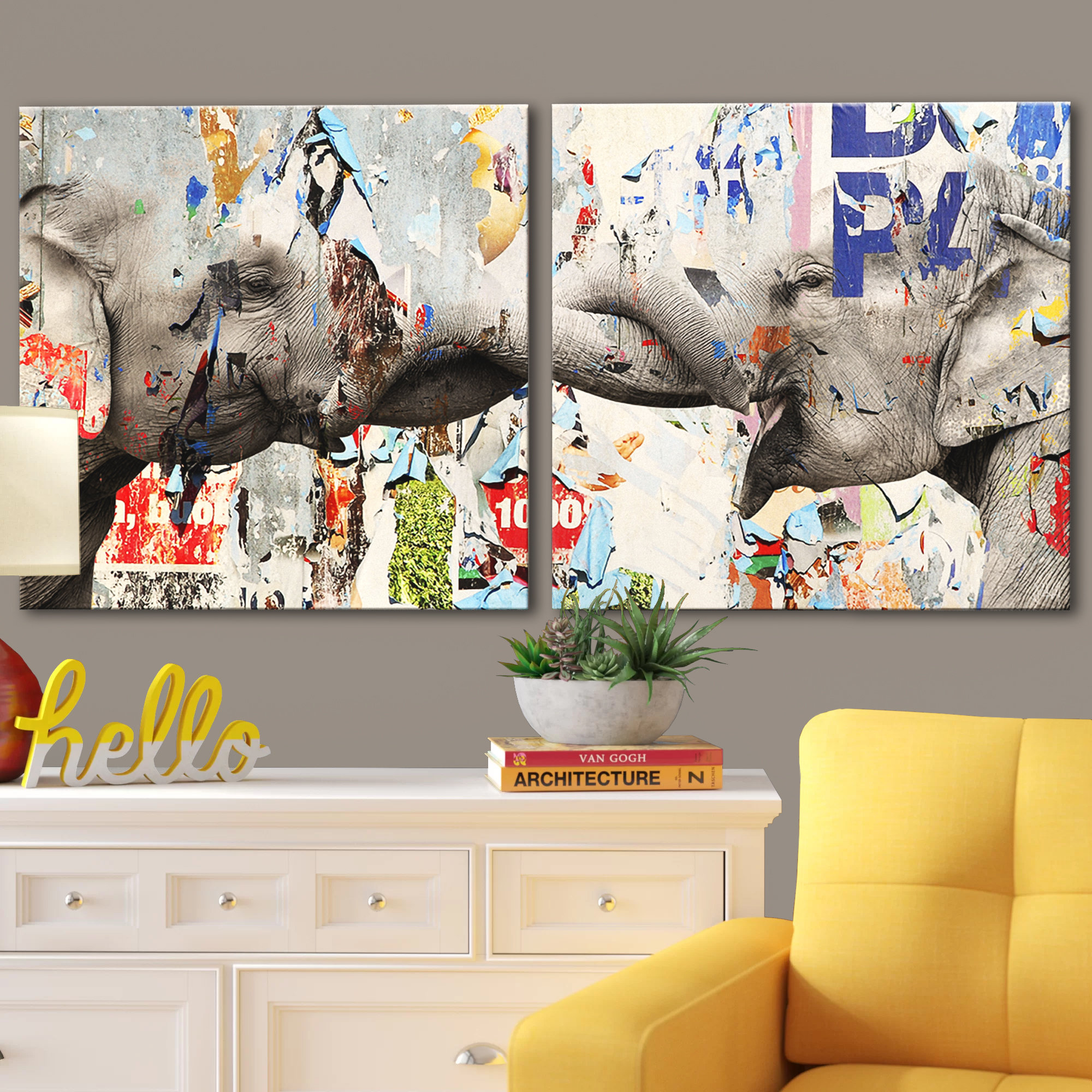 elephant pictures for living room