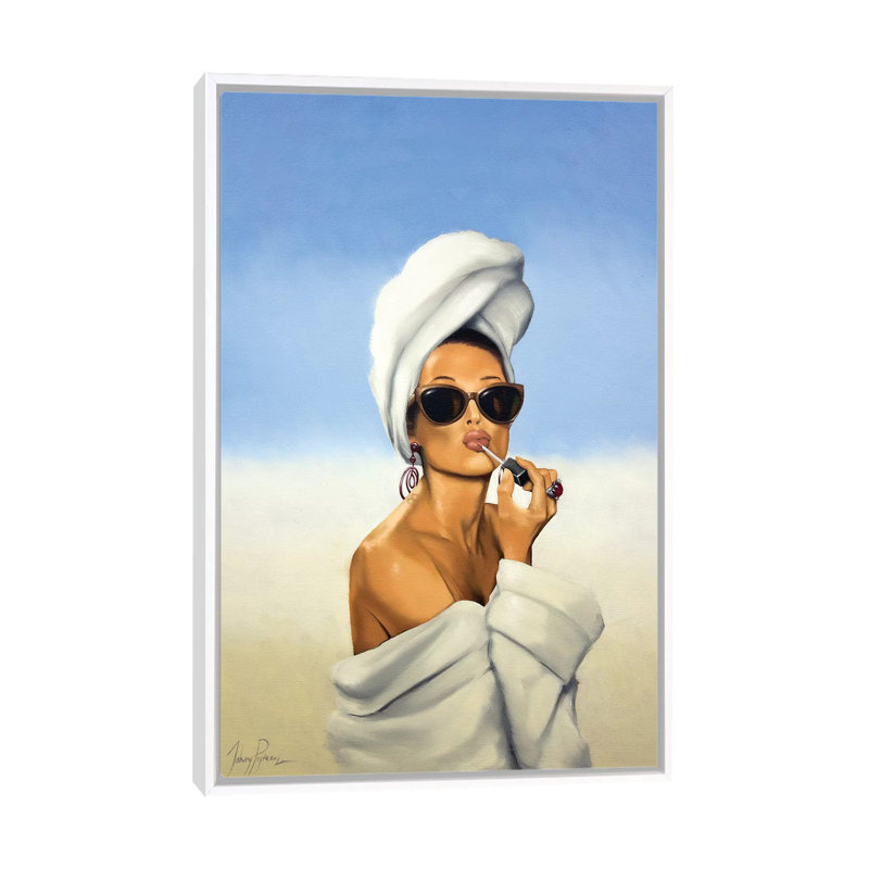 Reproduction d’art sur toile tendue between Swims par Johnny Popkess, H 60 po x l 40po x P 1,5 po, Toile blanche encadrée