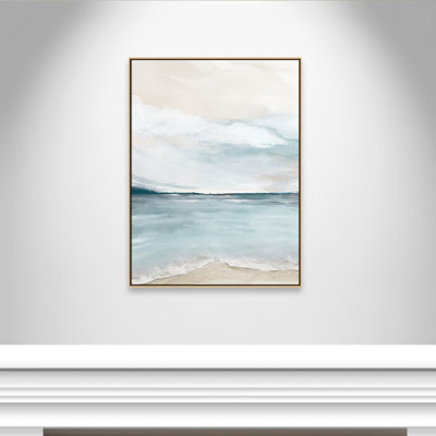 Shoreline Blues - Portrait Version Print by Kristen Brockmon