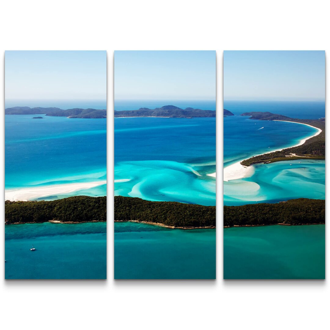 3-tlg. Leinwandbilder-Set Whitehaven Beach - Australien