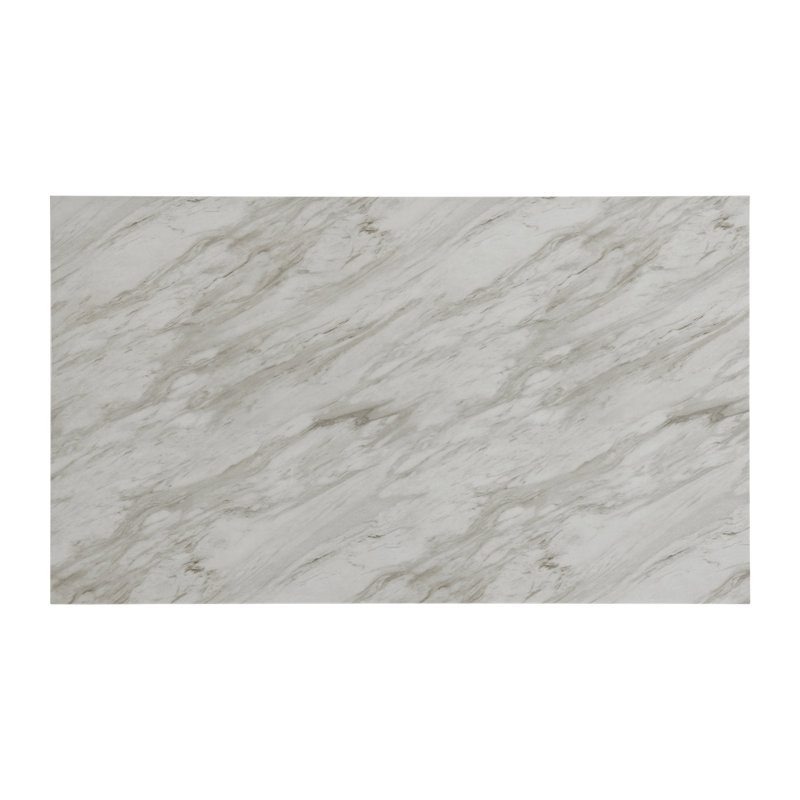 Ceyhan Faux Marble Top Dining Table, Gray, White, 30.5"H x 42"L x 72"W