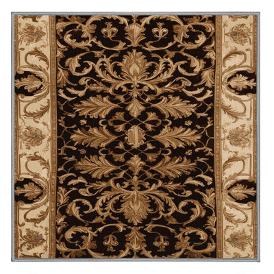Machine Washable French Brown Area Rug