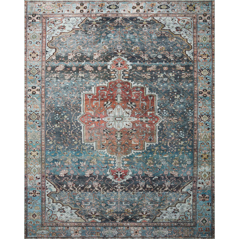 Tapis océan / brique Loloi Margot CloudPile, Rectangle 5 pi x 7 pi 6 po