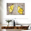 Treillis feuilles d'or sur toile-73643186