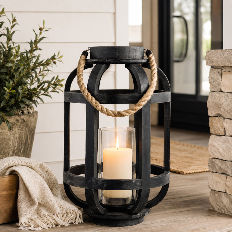 Ouragan 18 po en bois noir avec corde
