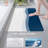 15.35 In. X 23.62 In. Diatomaceous Earth Bath Mat, Super Absorbent Non-Slip Diatomite Stone Bath Mat, Blue And White