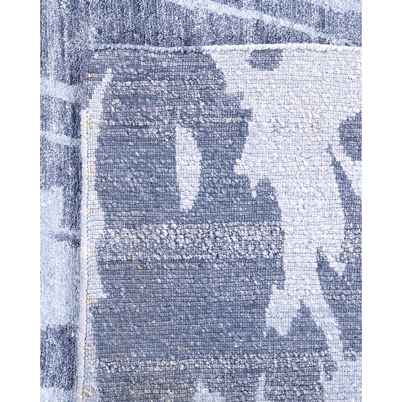 Overdyed One-of-a-Kind Rectangle 9'1" x 12'1" Hand Knotted Area Rug