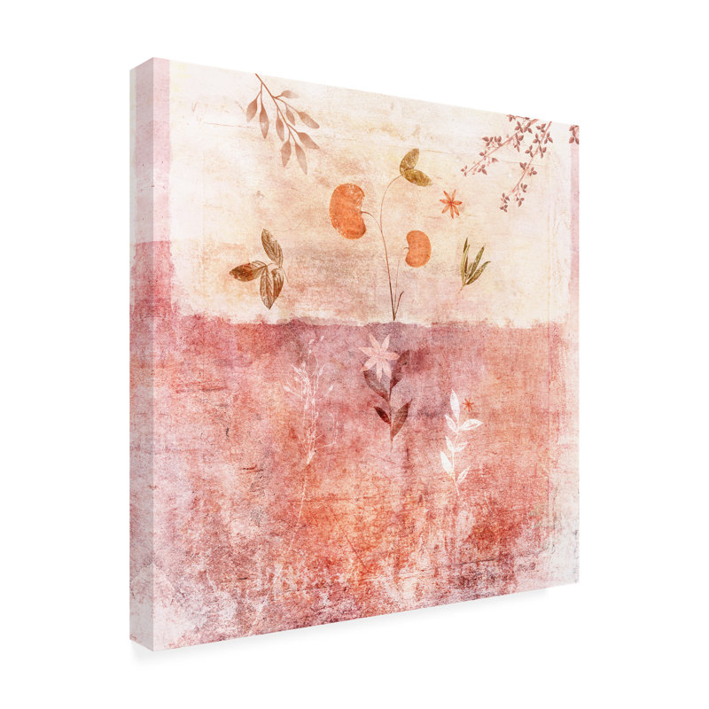 Rose - reproduction sur toile tendue, H 14 po x l 14 po x P 2 po