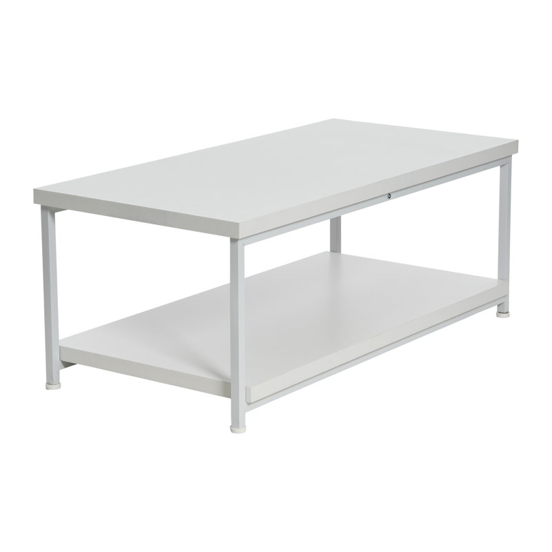 Table basse rectangulaire avec rangement Gateshead Jamestown, Blanc