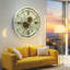 Horloge murale avec engrenages en mouvement réel The Gear Gear IR-LI_ 24 po ronde «Limerick» laiton