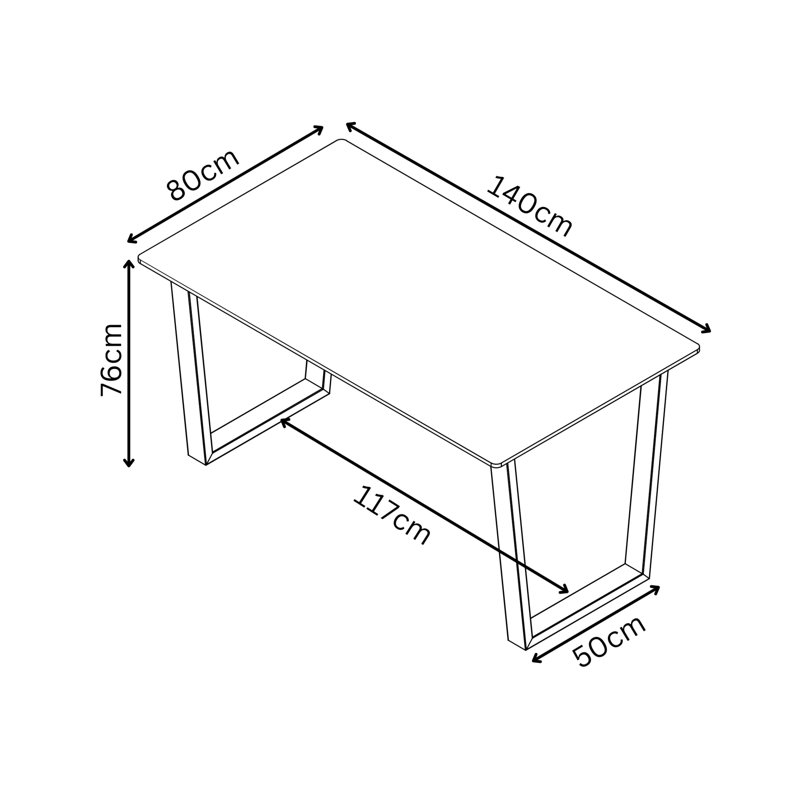 Chancler Metal Base Dining Table, Grey